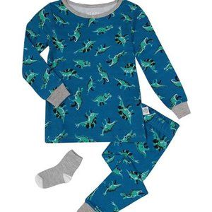 Sleep On It 3 Pc. Dinosaur Pajama Set & Socks 2T